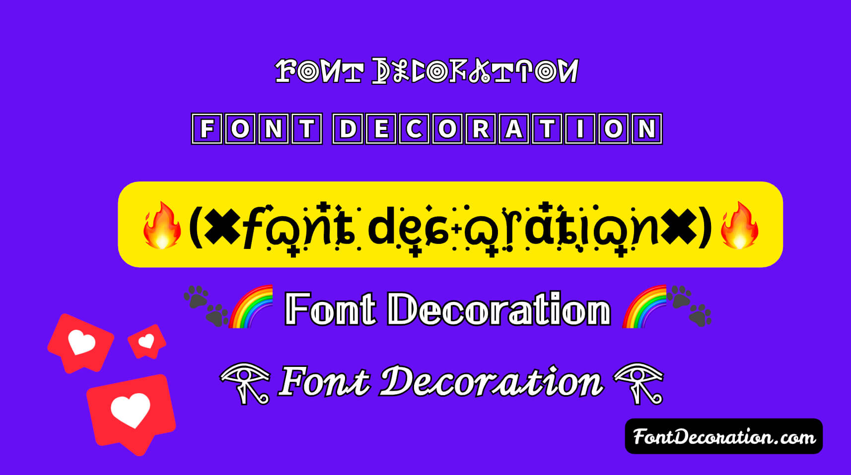 Text Font decoration tool website